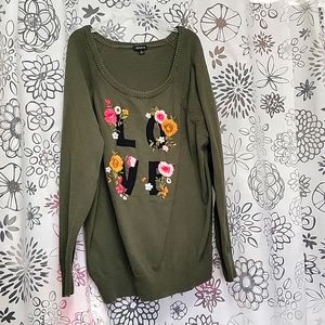Torrid Embroidered Love Sweater